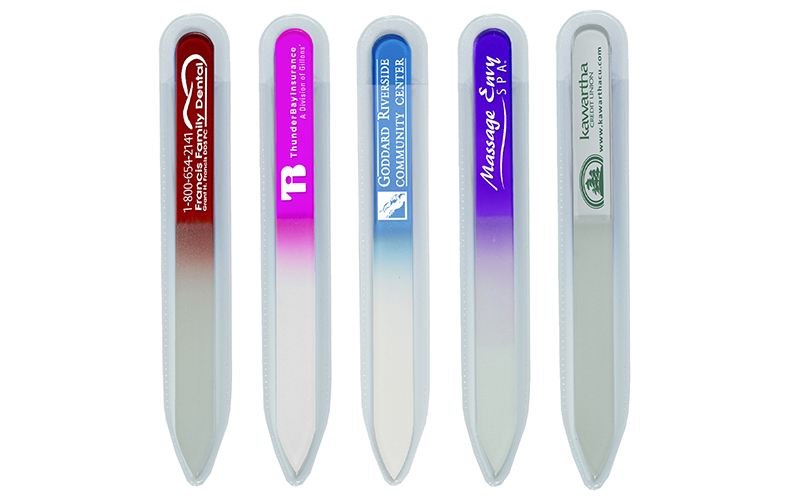 Tempered Glass Nail File in Clear Sleeve